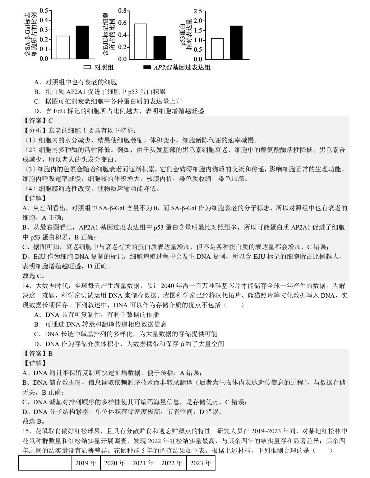 1757924525374878.jpg 2025湖北新高考生物試卷真題及答案解析,附考點題型及分值分布